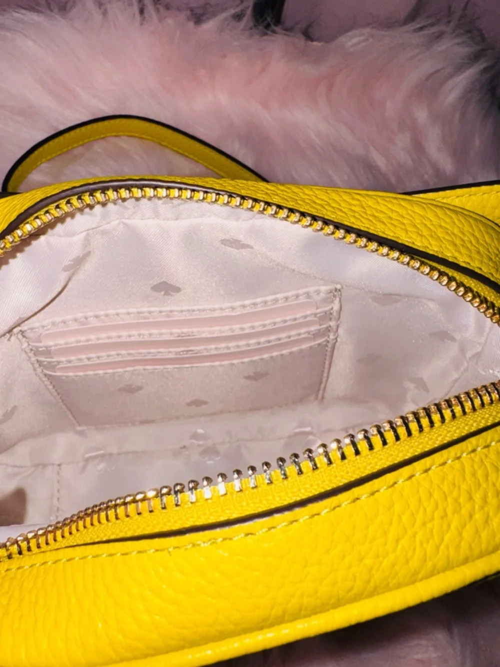 kate spade Yellow Pebbled Leather Crossbody Bag